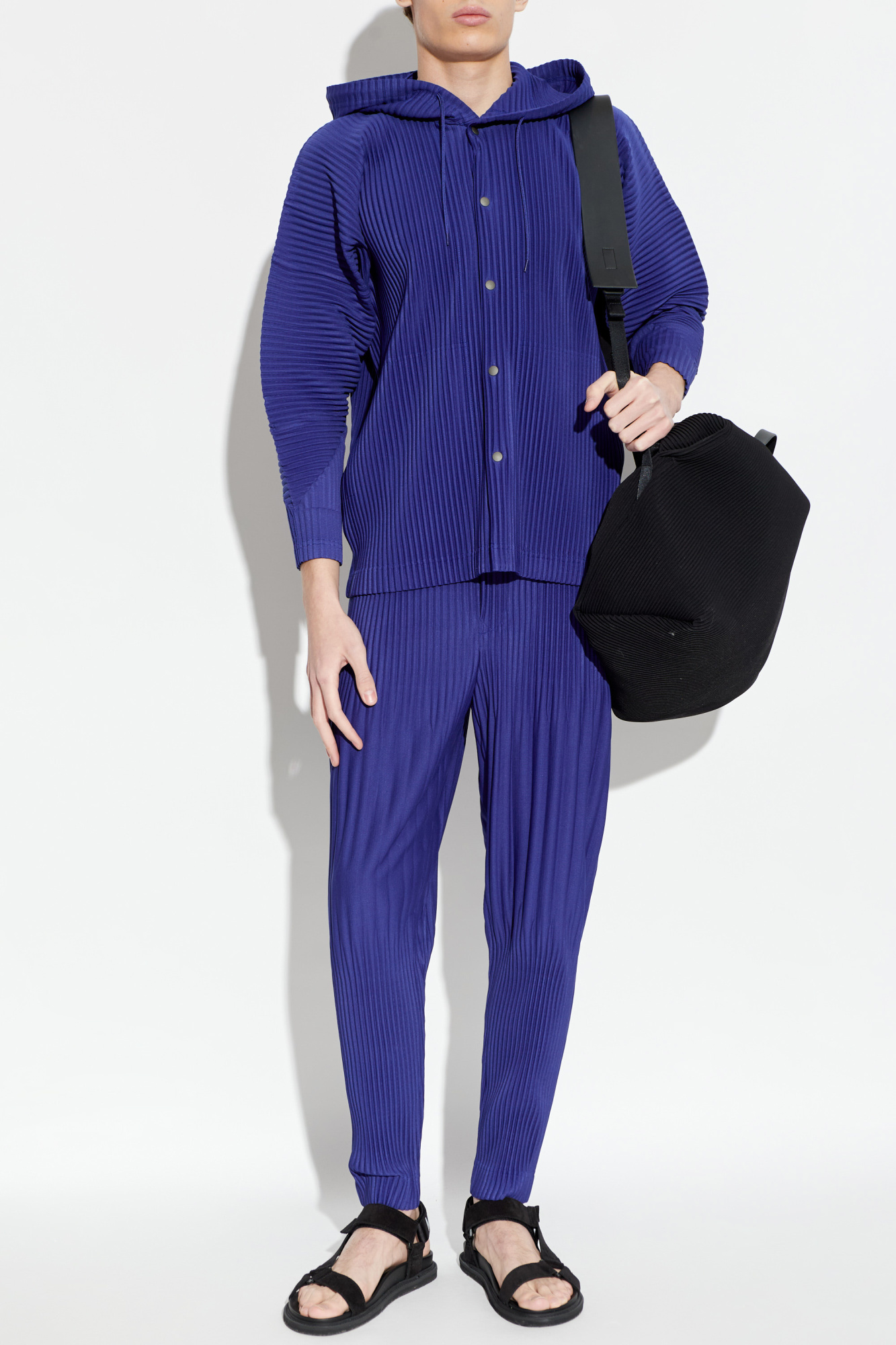 HOMME PLISSÉ ISSEY MIYAKE プリーツフーデッドジャケット Homme Plissé Issey Miyake Pleated jacket with hood | Men's | Vitkac